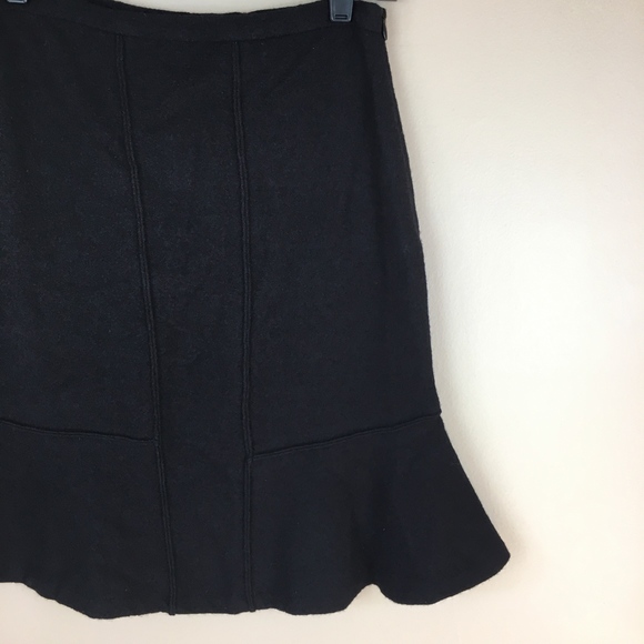 Moth 100% Black Wool 40s Style Flare Skirt sz 4 - Picture 2 of 6